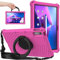 Case for Lenovo Tab P11 2nd Gen Cover 11.5 inch (TB350FU / TB350XU) 2023 Hangable Case for Kids |Heat Dissipation| Stand Shockproof Cover with Shoulder Strap for Lenovo Tab P11 Gen 2 Deep Pink