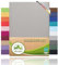 leevitex Topper Spannbettlaken | 180x200cm - 200x200cm | 100% Jersey Baumwolle | Ökotex | Topperbezug | 18 cm Steghöhe | Silber
