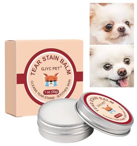 Bisienya Dog Tear Stain Remover,Pet Tear Stain Remover Balm,Natural Eye Care for Dogs and Cats,Tear Stain Remover for Dogs Eyes,Gently Cleanses and Restores Sparkling Eyes(30g)