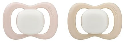 b.box Baby Schnuller Gr 1 (2er Pack) |Leuchtend | Silikon Sauger & Schild, Symmetrisches Design | Bleibt Sauber | BPA-Frei | Baby Schnuller 0-6 Monate