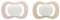 b.box Baby Schnuller Gr 1 (2er Pack) |Leuchtend | Silikon Sauger & Schild, Symmetrisches Design | Bleibt Sauber | BPA-Frei | Baby Schnuller 0-6 Monate
