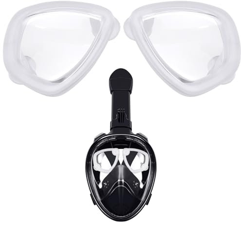 Negative Optiken für Schnorchelmaske, Brillengläser Sehhilfe für Taucherbrille Erwachsene, Focus Optische Glas für Tauchermaske, für Kurzsichtige | Individuelle Linsen -3.0 Links