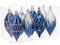 Hollyone 17x7 cm Large Christmas Baubles, 8PCS Ombre Blue Baubles for Christmas Tree Decorations, Giant Xmas Balls Teardrop Hanging Ornaments for Party Wedding Tree Decor