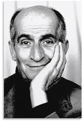 TINCHEW Schwarz-Weiß-Porträt Louis de Funès Poster, Wandkunst, Bild, Gemälde, Tapisserie, Druck, Wandteppich, Kunstwerke, Schlafzimmer, Wohnzimmer, Dekoration, 30 x 45 cm