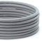 TheCable.Store 3 Core Round Grey Flex Cable 0.75mm Vintage Fabric Braided (3 Meters)