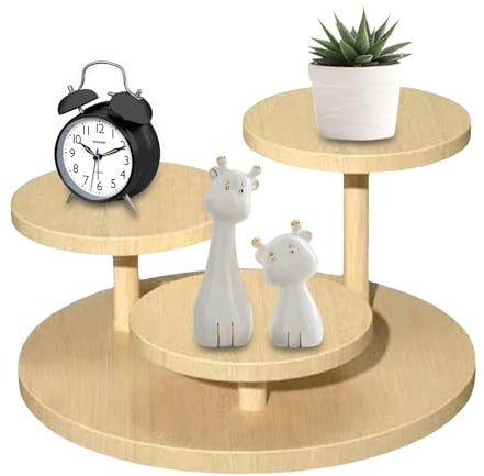 Supporto per display multiuso | Organizer per alzata per display in legno 3 livelli | Espositore da banco Alzata per espositore per cosmetici Espositore per gioielli e cosmetici Espositore in legno