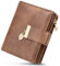 WACCET Portefeuille Femme Petit, Porte Monnaie Femme avec Blocage RFID en Cuir PU Grande Capacité avec 14 Slots de Carte et Poche à Fermeture Éclair Pièces Court Porte Feuille pour Femmes