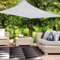 HAIKUS Sonnensegel Wasserdicht Rechteckig 2x3m Sonnenschutz Wasserabweisend Premium PES Polyester mit UV Schutz für Balkon Garten Terrasse Hellgrau