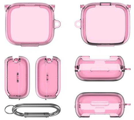 Earphone Case Protective Cover Case Sleeve Protection TPU Drop-proof for Anker Soundcore P30i Earbuds Case (Clear Pink)