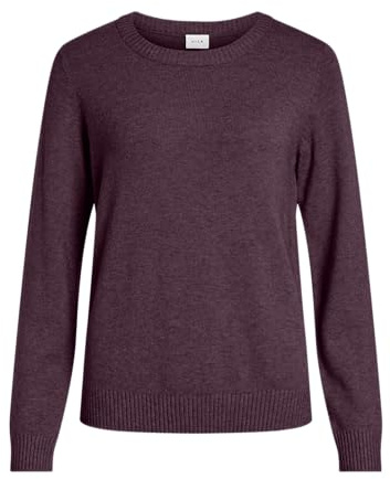 Vila Women's Viril O-Neck L/S Knit Top Noos, FIG, M