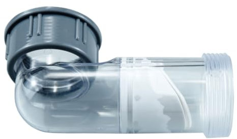 Homoyoyo Abwasserschlauch Anschlussstück 90-Grad Bogen Mit Rückschlagventil Transparent Pp Material Geruchsdicht Horizontaler Seitenablauf Für Küche Und Bad