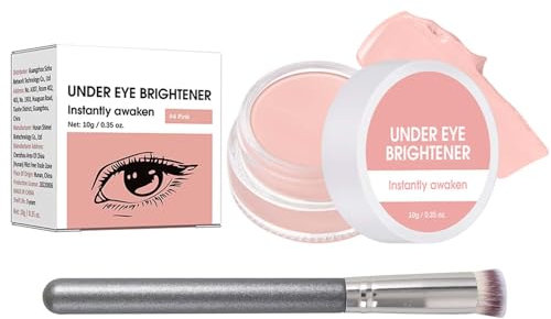 Concealer Augenringe Entfernen, Under Eye Brightener mit Pincel, Color Corrector Abdeckstift Gesicht für Strahlenden Blick, Wasserfest & Langanhaltend, Pflegend (#4Pink)