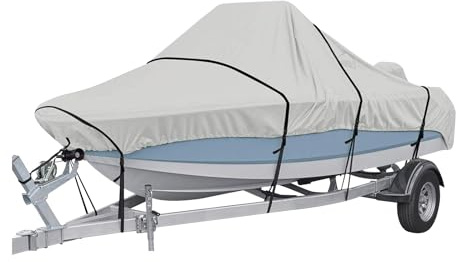 Ergocar Fundas para Barcos Impermeable 420D 6 Metros*2,9 Metros Cubierta Kayak a Prueba Polvo Casco En Forma De V Cubierta del Barco Almacenamiento Adecuadas para Botes 17-19 Pies