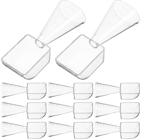 Hohopeti 20pcs Plastic Measuring Spoons Precision Scoops for Facial Mask Mixtures and Milk Powder Reusable Stirring Tools for Baking and Travel Kits