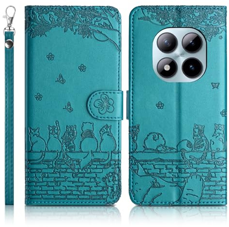 Succtopy Coque pour Xiaomi Redmi Note 15 Pro 5G en Cuir PU Portefeuille Flip Housse de Fonction Stand Porte Carte Credit à Rabat Magnétique Étui de Protection pour Redmi Note 15 Pro 5G Bleu