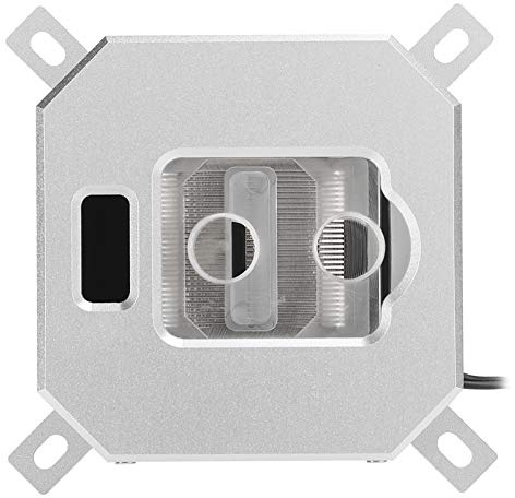 Tomantery Water Cooler Block Efficient CPU Cooling PC Accessory for, RGB LCD Display Screen for 1150/1151/1155/1156, 1 X Water Cooler Block 1 X Backplane for Gamers