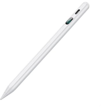 Stylet Actif Rechargeable pour iOS et Android, Double Écran | Affichage de la batterie, Port USB-C, Adsorption magnétique, Interrupteur tactile, Dessin et écriture
