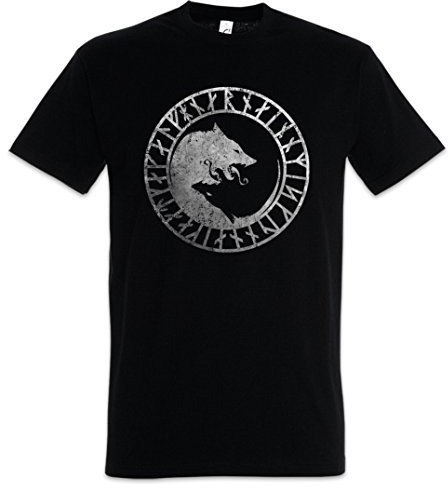 Urban Backwoods Geri and Freki Herren T-Shirt Schwarz Größe L