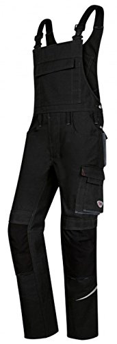 BP 1804-720-32-52s Latzhose, Stretch-Hosenträger mit Clipbefestigungen, 305,00 g/m² Verstärkte Baumwolle, schwarz, 52s