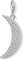 THOMAS SABO Damen-Charm-Anhänger Mond Pave Charm Club 925 Sterling Silber Y0009-051-1