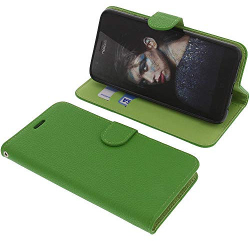 foto-kontor Tasche kompatibel mit TP-Link Neffos N1 Book Style grün Schutz Hülle Buch
