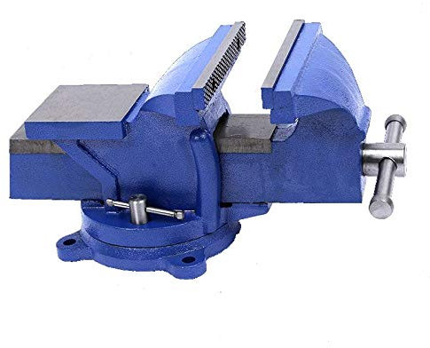 KATSU Tornillo de Banco 5 125mm 5,2kg, Resistente de 360 Grados Base Giratoria Torno Fresadora Mesa Banco de Trabajo Abrazadera para Mecánicos e Ingenieros 402351