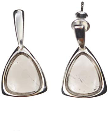 Rauchquarz Ohrringe, elegante Ohrhänger mit Rauchquarz gefasst in Sterling Silber 925/000 von Artisana-Schmuck