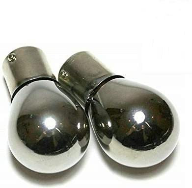 MSA 2 x Chrome PY21W 581 12v 21w Indicator Car Bulb For Clear Lenses Flashes Amber