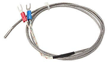 DollaTek 3pcs k Typ Temperatursensor 1m Kabel 3x10x1000mm 0-600 Grad Thermoelement für 3D-Drucker