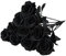 Eternal Blossom Künstliche Rosen, künstliche Rosen, Seidenblumen, 50 cm, künstliche schwarze Blumen, Rosenblüten, Brautstrauß für Zuhause, Hochzeitsdekoration, 10 Stück