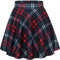 DRESSTELLS Rock Damen Sommer Kurz Skater Rock Kariert Minirock Schule Anime Faltenrock Tennisrock Red White Grid S