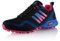 Fusskleidung® Damen Herren Wanderschuhe Atmungsaktive Trail Running Trekkingschuhe Schwarz Blau Pink EU 36