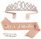 30 Geburtstag Frauen Deko Krone Schärpe Set Roségold Geburtstags Kristall Tiara für Frauen Birthday Crown Prinzessin Haar-Zusätze