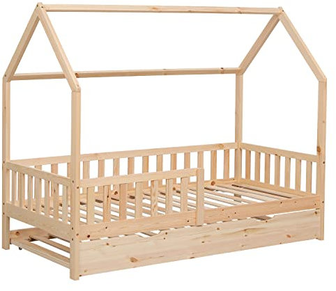 Happy Garden Ausziehbares Hüttenbett für Kinder 190x90cm aus Holz Marceau