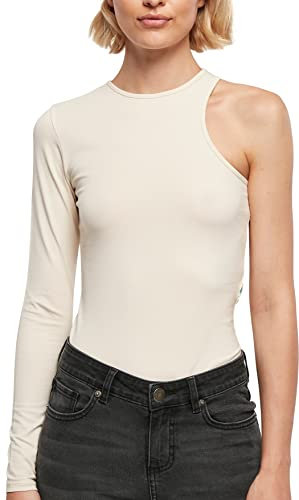 Urban Classics Damen Ladies Organic Stretch Asymmetric Body whitesand, 5XL