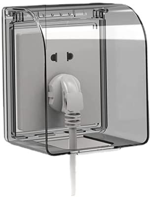 Waterproof Wall Switch Socket Outlet Cover Transparent Wall Switch Face Plate Panel Box- Proof Box Guard Case Protector Single Socket Cover Transparent Switch Socket Cover for Electrical Safety