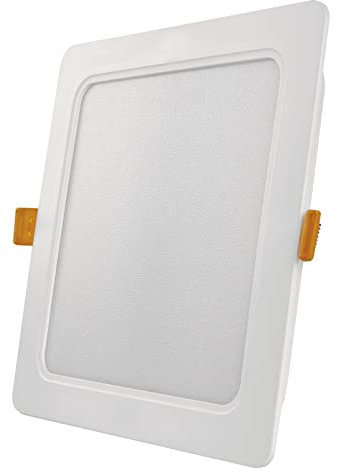 EMOS Panneau LED 18W Carré 1800LM Plafonnier Encastrable 17x17cm Blanc Neutre 4000K avec Pilote LED Extra Plat Profondeur d'encastrement 2,6cm Blanc