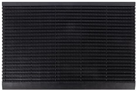 KARAT Fußabtreter für Innen & Außen - Fußmatte mit Hochleistungs-Bürsten - Eingangsmatte - Schmutzfangmatte Schuhabstreifer Türmatte (75 x 120 cm, Gummi)