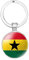 Bodmind Schlüsselanhänger Keyring Flagge,Symmetrische Persönlichkeit Ghana Flagge Kunst Fußball Muster Auto Tasche Brieftasche Ornamente Handwerk Zubehör Für Dekoration Cabochon Anhänger Hängende