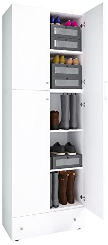 VCM XXL shoe cabinet closet shoes cabinet hall closet Lona 5f drawer XXL shoe cabinet closet shoes cabinet hall closet Lona 5f drawer White