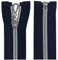 Aerzetix - C64097 - Set di 2 Cerniere Lampo a Spirale N°5 70cm separabile autobloccante - Rete in Nylon Argento - tiretto cursore in Metallo - Colore Blu Scuro - merceria
