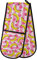 Double Oven Glove Yellow Banana Heat Resistant Double Ovens Mitt Modern Cooking Gloves Potholders