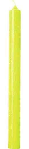 luterna Stabkerzen aus Paraffin, 250/22 mm, Apfelgrün, KERZENFARM HAHN, Brenndauer ca. 12h, 25 Stück pro Verpackung