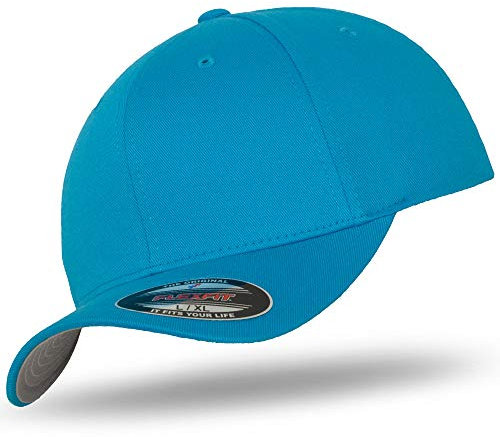 Flexfit Herren Baseballkappe Wooly Combed, Hawaii-Ozeanblau, XS/S