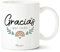 Manahia Taza Gracias Personalizada - Gracias por todo - Con caja de regalo en kraft - Impresa en Francia - 330 mL, Cerámica - Regalo de agradecimiento - Regalo para decir Gracias - Muchas gracias.
