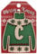 C Letter Initial Christmas Jumper Wooden Tree Decoration Personalised Bauble Xmas Green