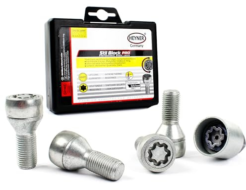 Fits MG ZS 2017 - onwards Heyner Germany Locking Wheel Nuts Set 4 Car Security Locks Anti-theft (2023 - On (499/5))
