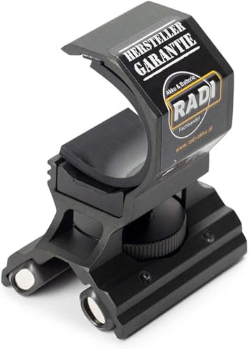 RADI-AKKU Universal Magnethalter für Taschenlampen LED-Lampen - Passend u.a. für LED Lenser P7 P7.2, LED Lenser P7QC, Fokus R6, Walther PL80Pro bis 30mm Griff Durchmesser