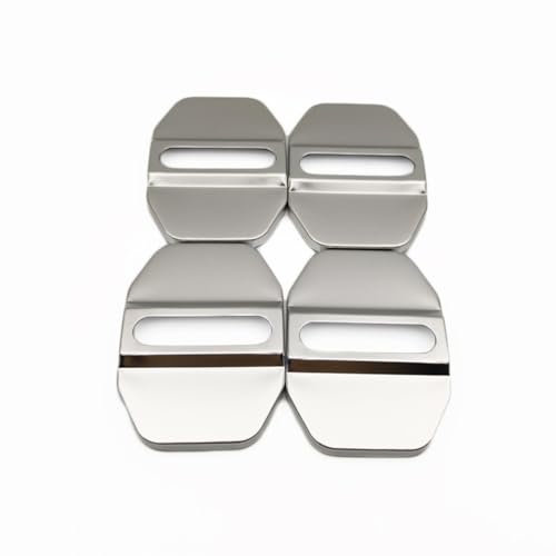 Car Door Lock Cover for Ford C-Max Ecosport Fiesta Escape Mondeo, Car Door Lock Striker Protection Anti-Rust Anti-Corrosion Accessories,A/Silver