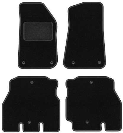 Velours-Fußmatten passend für Jeep Wrangler JL 2018-2023, Schwarz, LUX | passend für 5-türig; Velours-Teppich (Polypropylen), ca. 6,5 mm; rutschfest, Druckknöpfe 16 mm